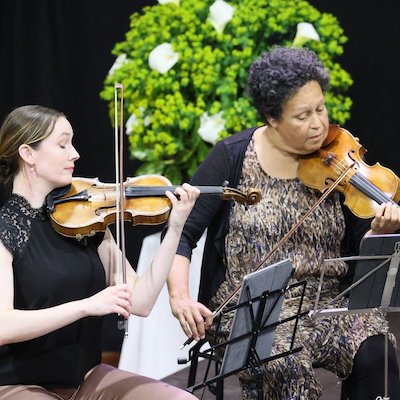 Monique Lapins and Wilma Smith (violins)