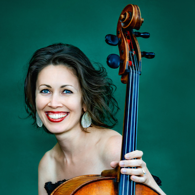 Sharon Grigoryan holding her cello