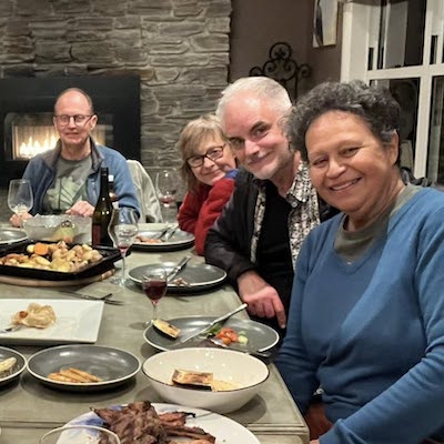 Donald, Wilma, Caroline and Ashley enjoying some down time after a full day of rehearsals